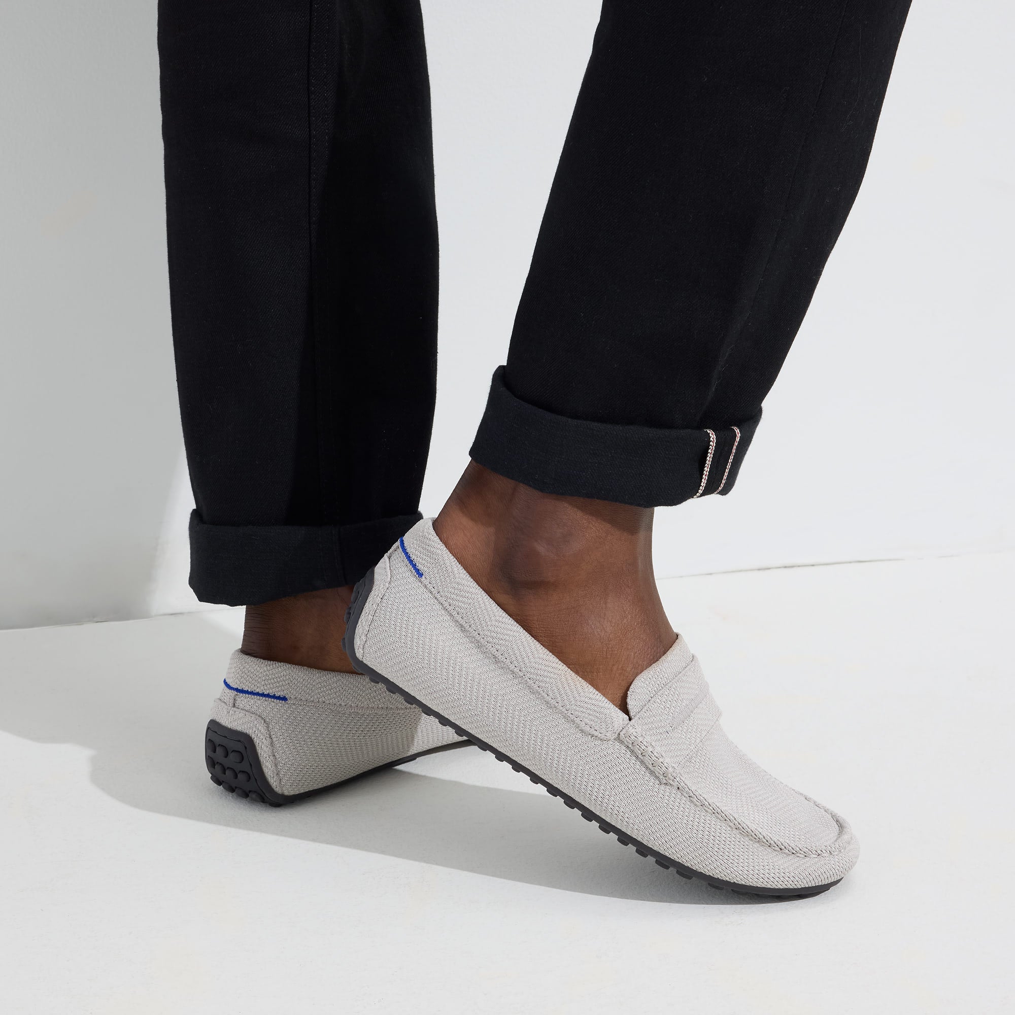 The Driving Loafer - Light Grey Herringbone - Image 2