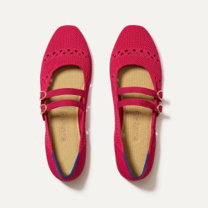 The Double Buckle Mary Jane - Rouge Crochet